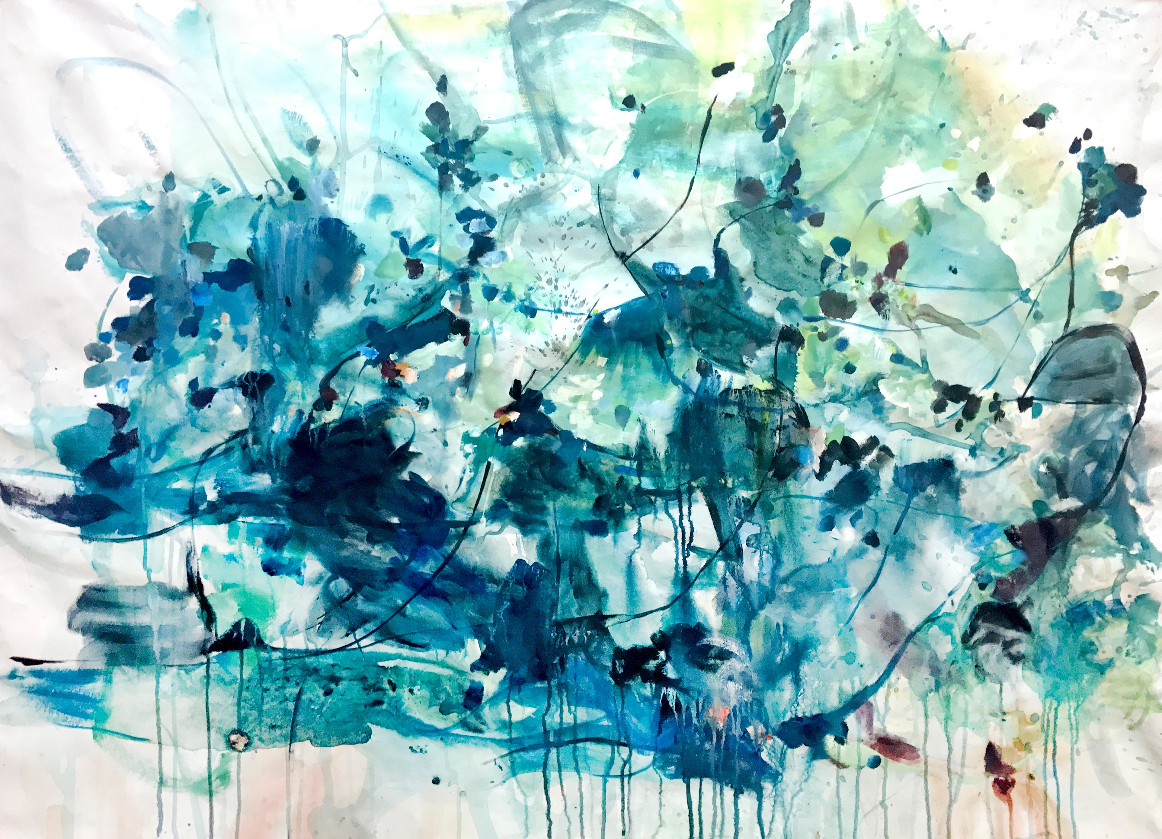 Vicky Barranguet Abstract Painting - Metropolitan Blue