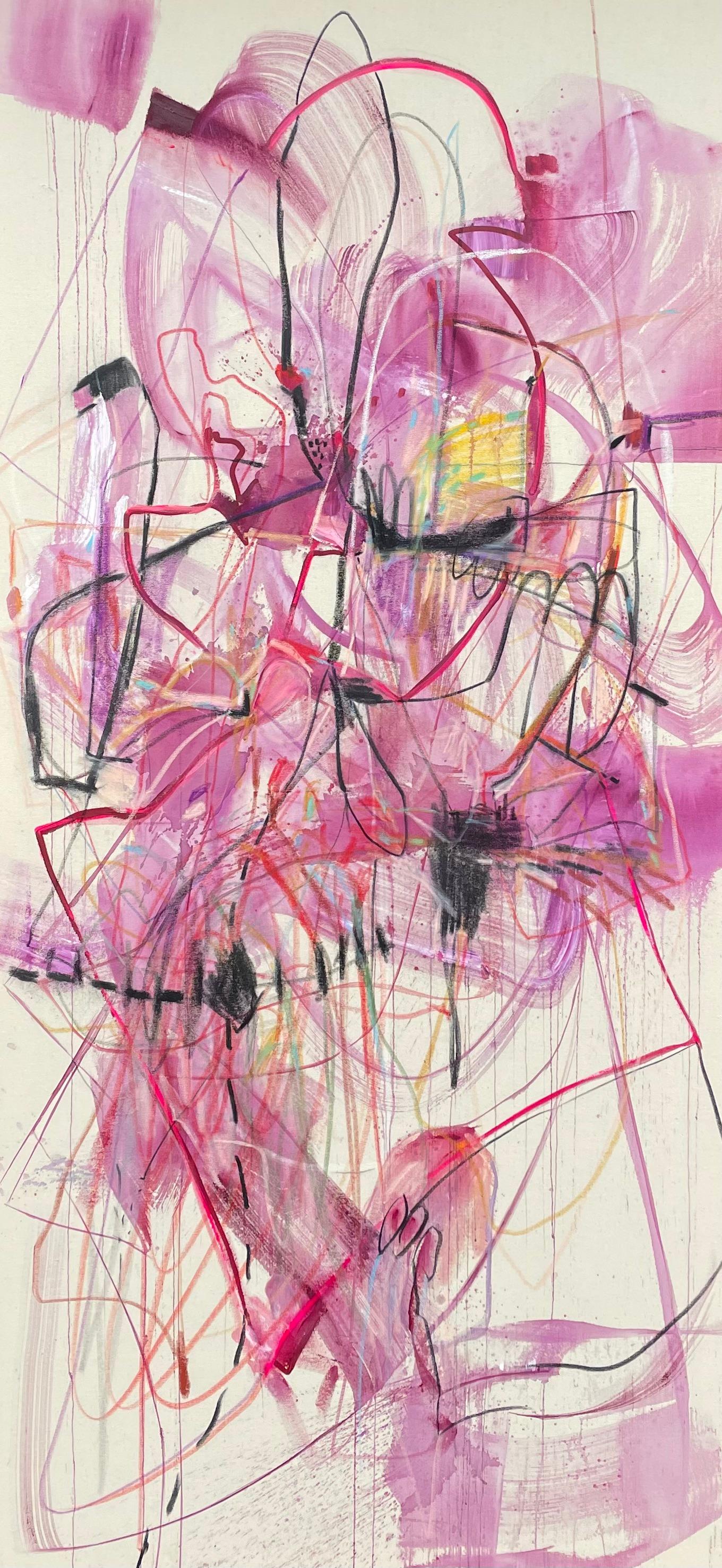 „Portal A32“ von Vicky Barranguet, abstrakt-expressionistisches Gemälde in Grün, 2022