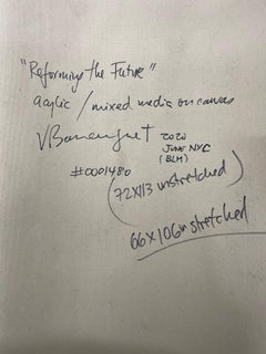 Vicky Barranguet Large Contemporary Abstract Painting with Multicolor and Black