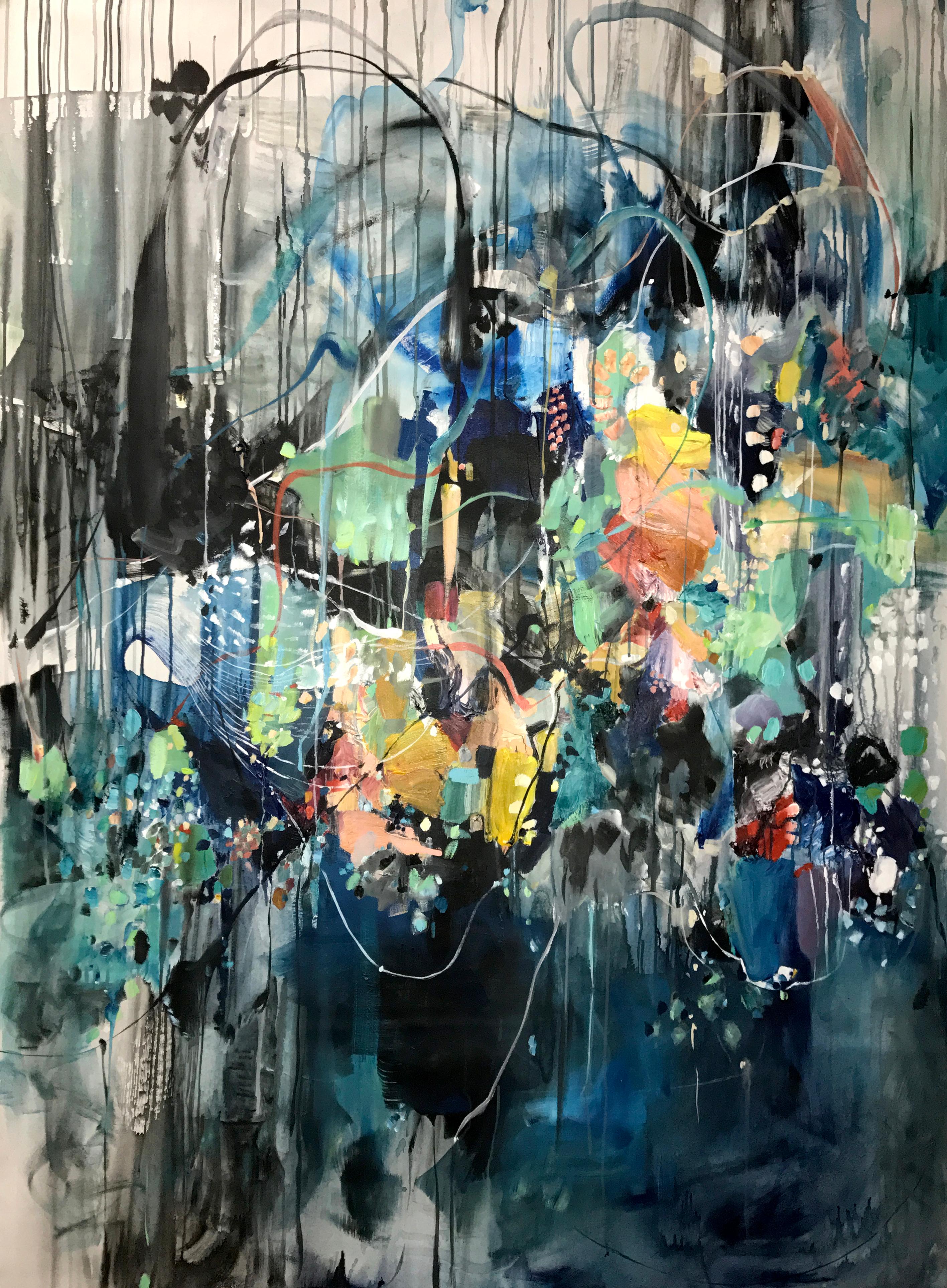 Vicky Barranguet Abstract Painting - Start out by Dreaming