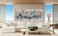 Vicky Barranguet Super Large Contemporary Abstract Painting Gray Black Neutral