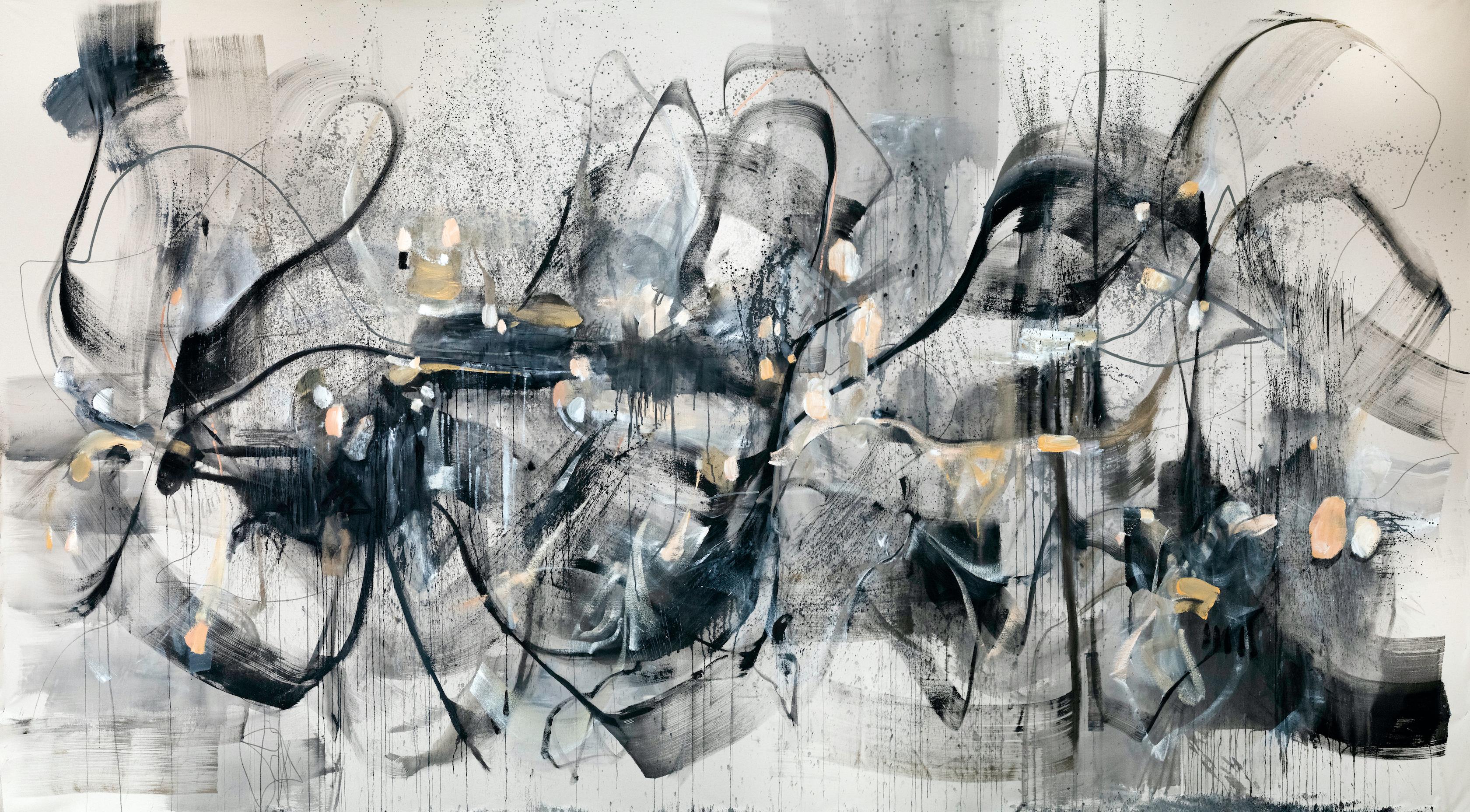 Vicky Barranguet Abstract Painting - Threads VII