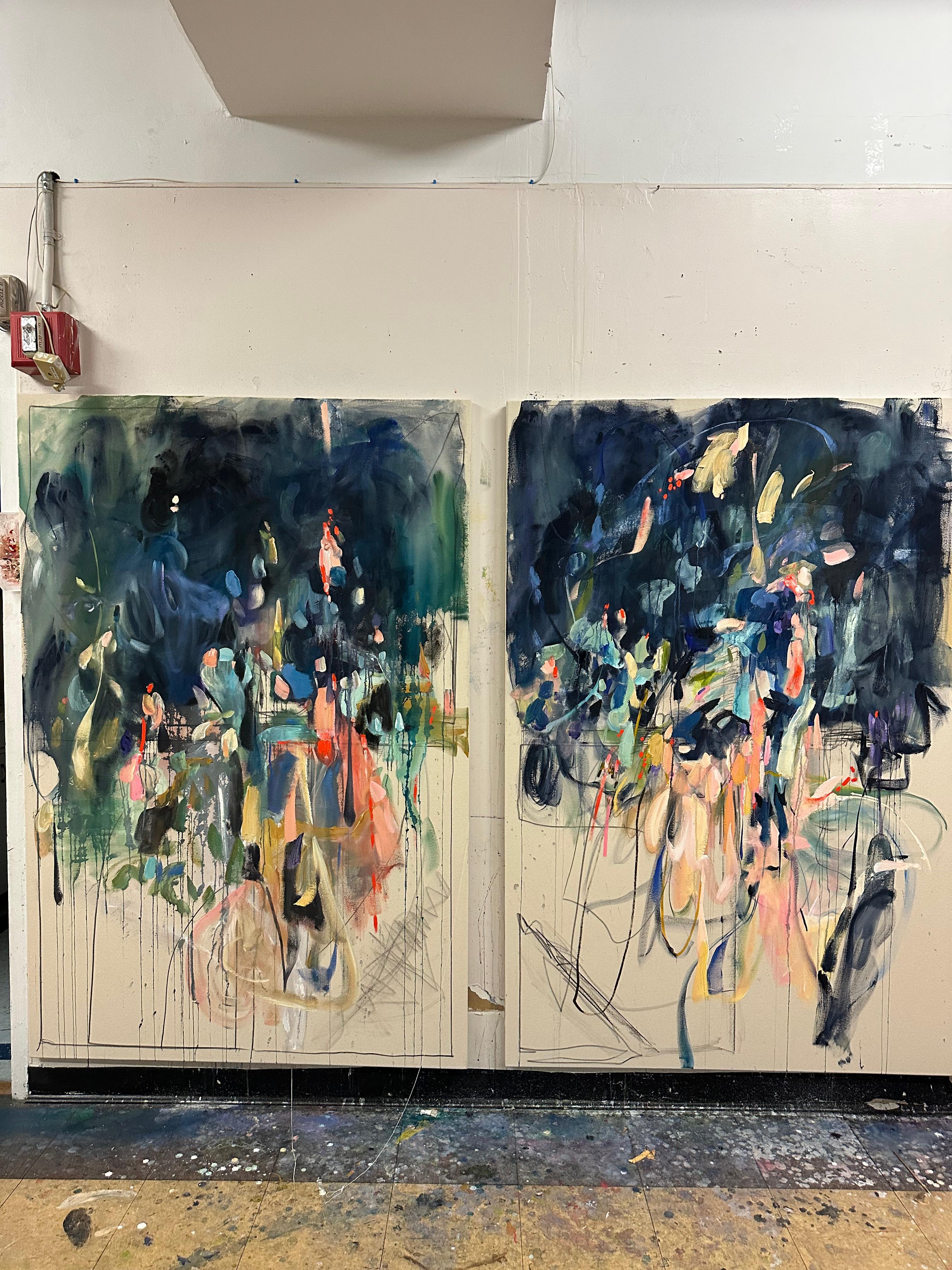 Vicky Barranguet Abstract Painting - Windows to Elsewhere IV and V