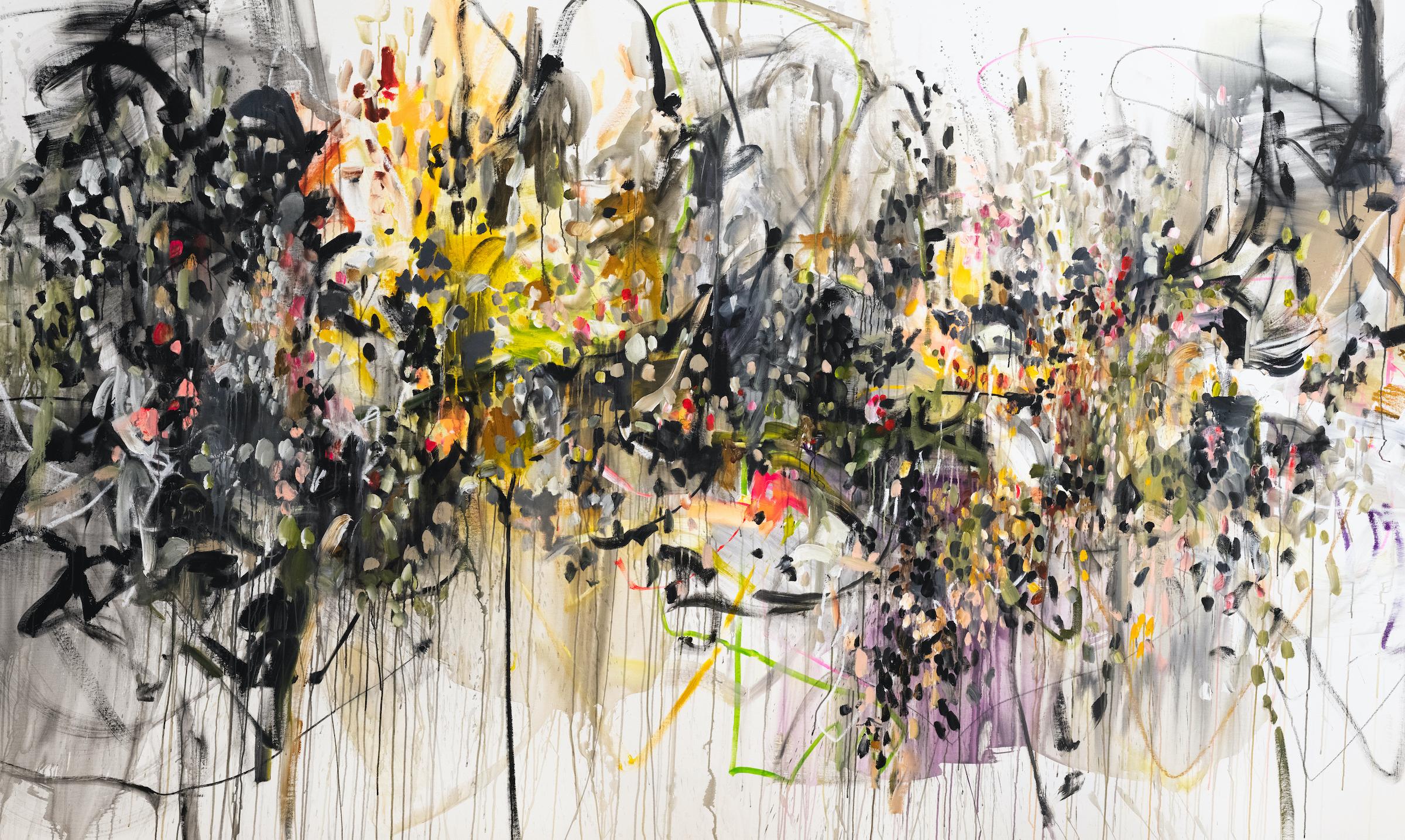 Vicky Barranguet Abstract Painting - Yards of Love IV B ( Serendipity Dots)