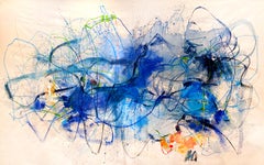 Your Galaxy by Vicky Barranguet Large Contemporary Abstract Painting Blue 2022