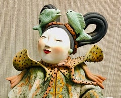 Vicky Chock "Chinese Lady Tea Server" Modern Ceramic Sculpture