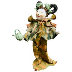 Vicky Chock "Chinese Lady Tea Server" Modern Ceramic Sculpture