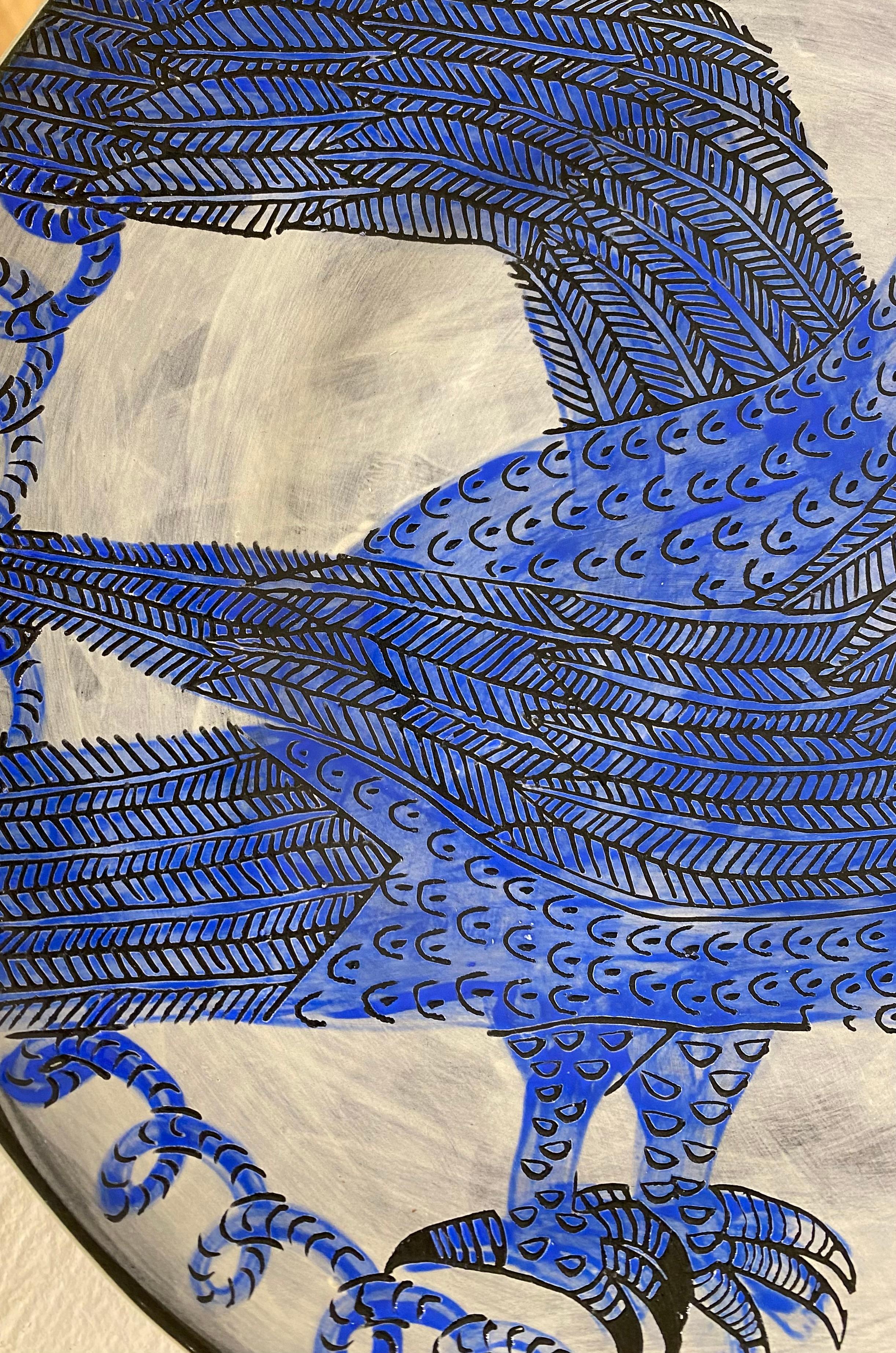 Blauer Eulenteller 2