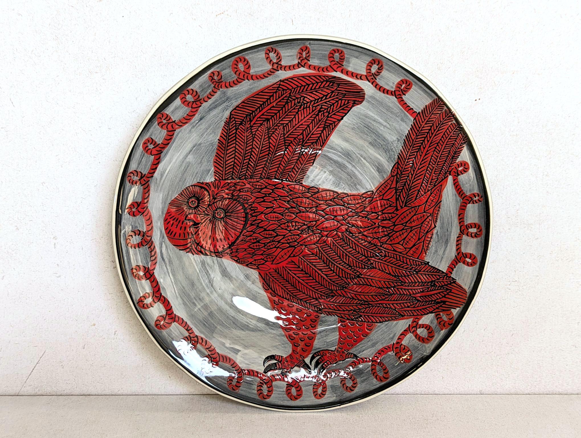 Red Owl Plate 