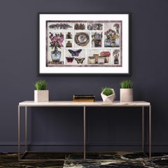 Autumn Collection, Vicky Oldfield, Handmade Print for sale, Still life art