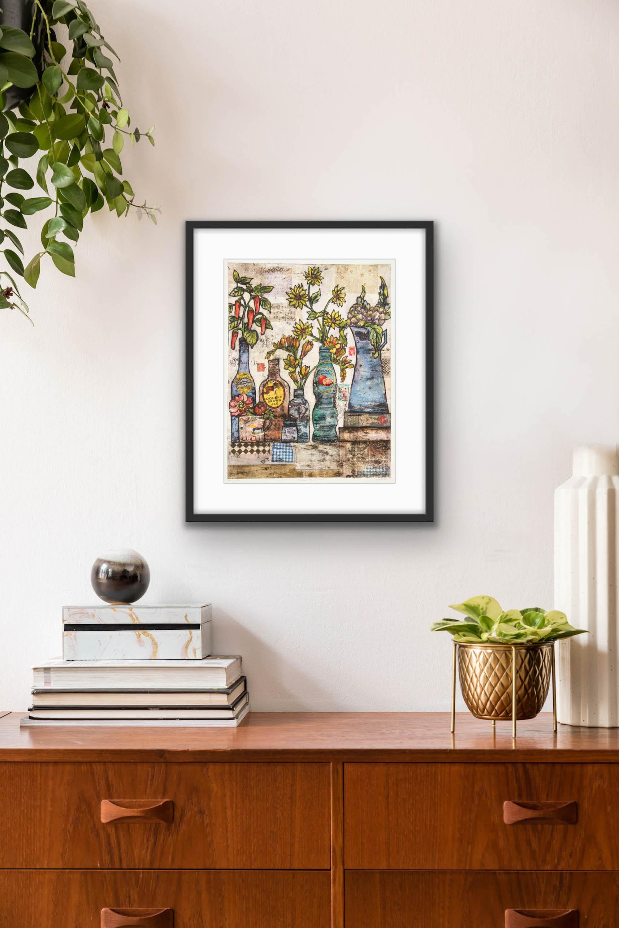 Un largo romance, arte de bodegón, arte floral, arte vegetal, arte contemporáneo en venta 2
