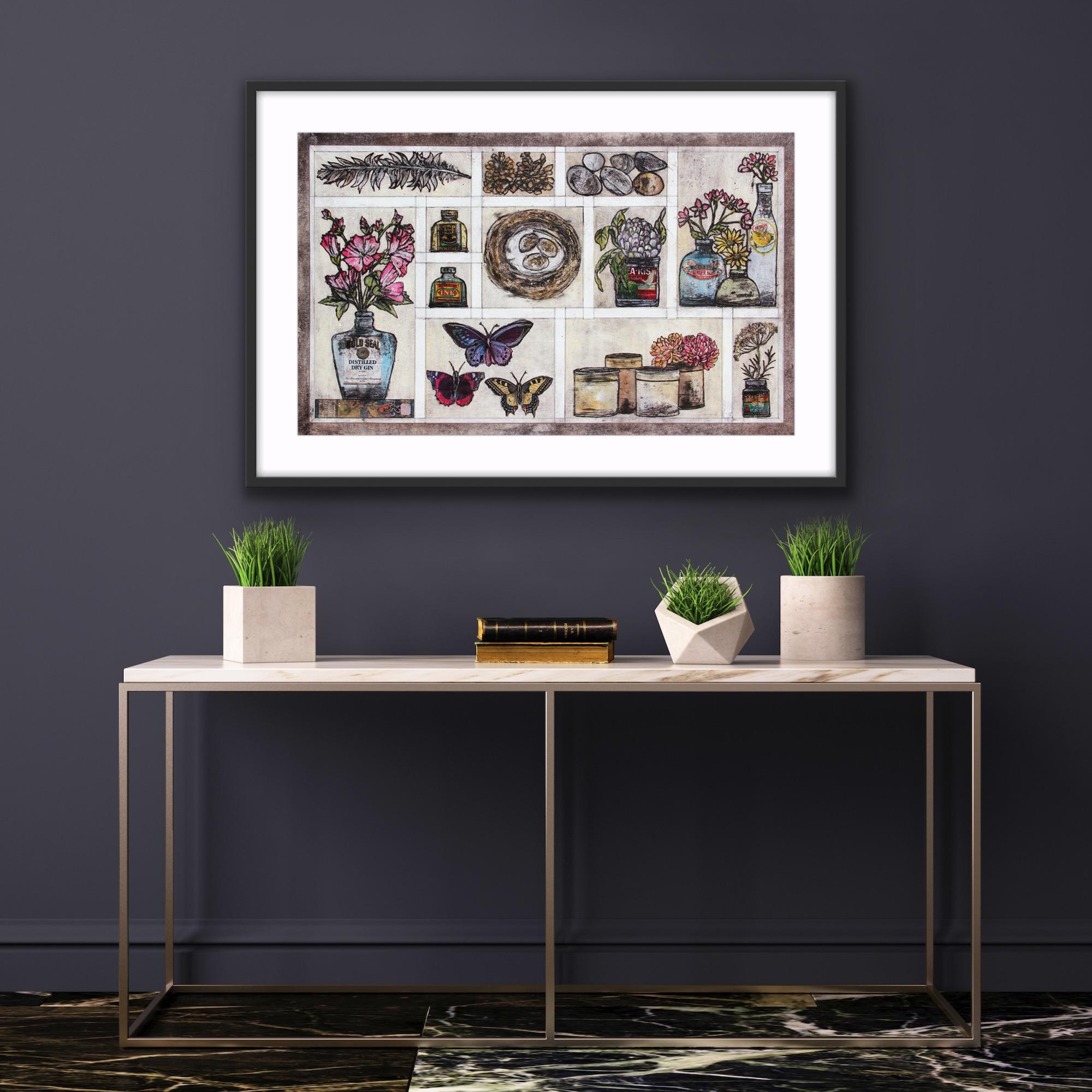 Colección Otoño, Impresión artística en edición limitada, Floral, Flores en macetas, Paisaje - Print Contemporáneo de Vicky Oldfield