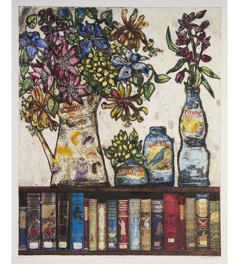 Still-Life Print di Vicky Oldfield - Momenti di riflessione, Stampa d'arte, Fiori, Natura morta