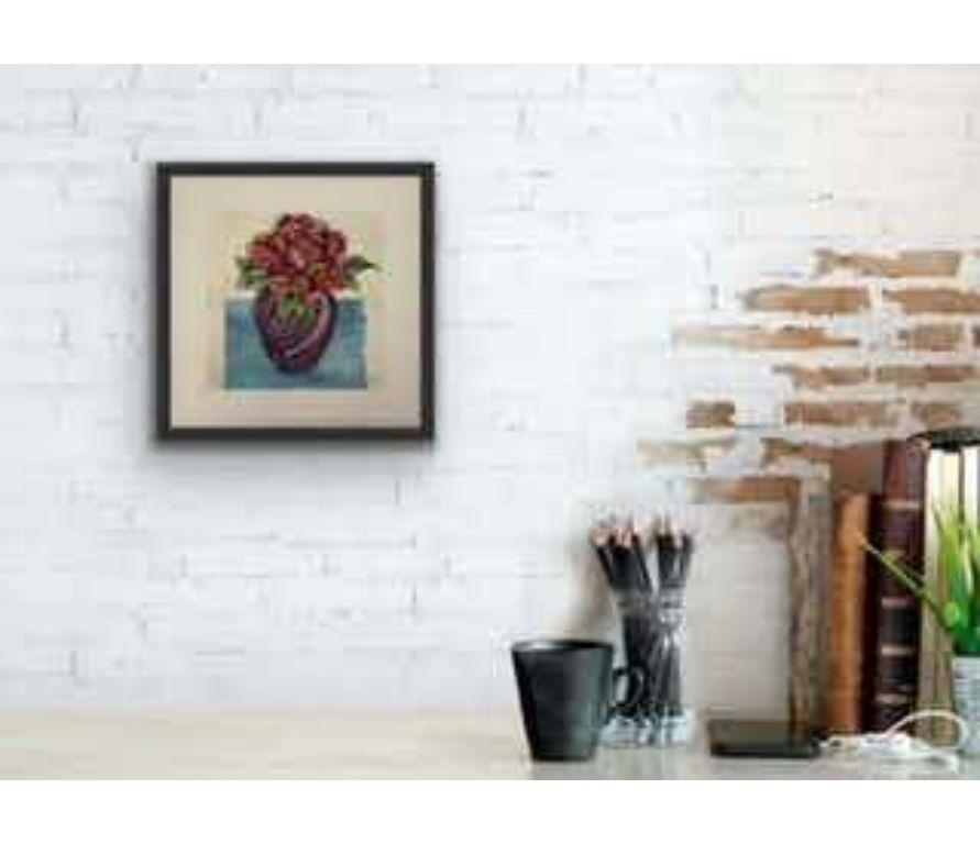 Peony Hand, Art print, Floral, Still life, Flower - Print by Vicky Oldfield