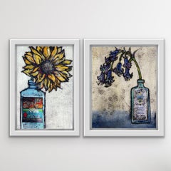 Quiet Beauty and Sunflower in a Bottle