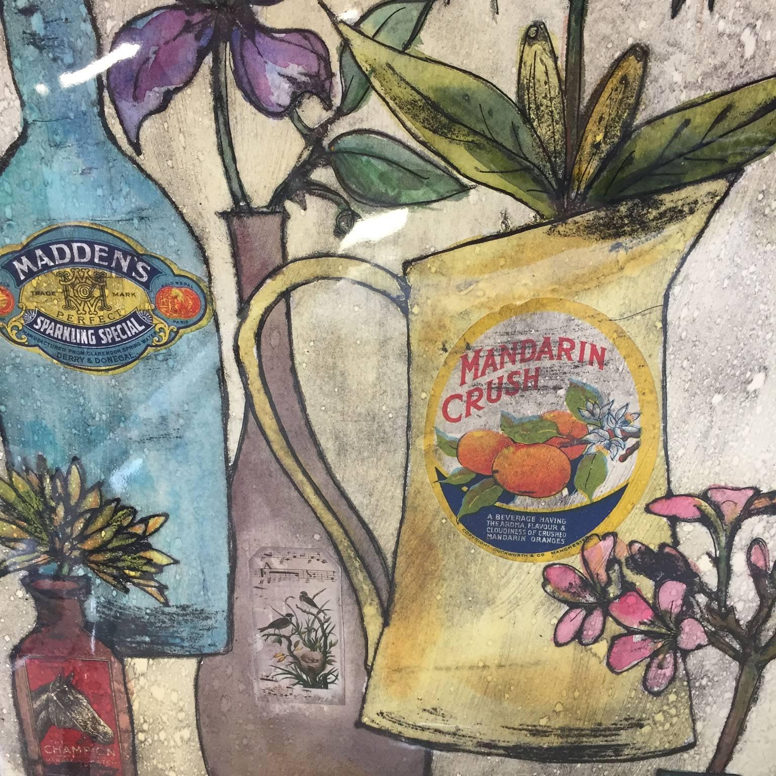 Flores de verano, naturaleza muerta, arte floral, impresión de edición limitada, Vicky Oldfield en venta 2