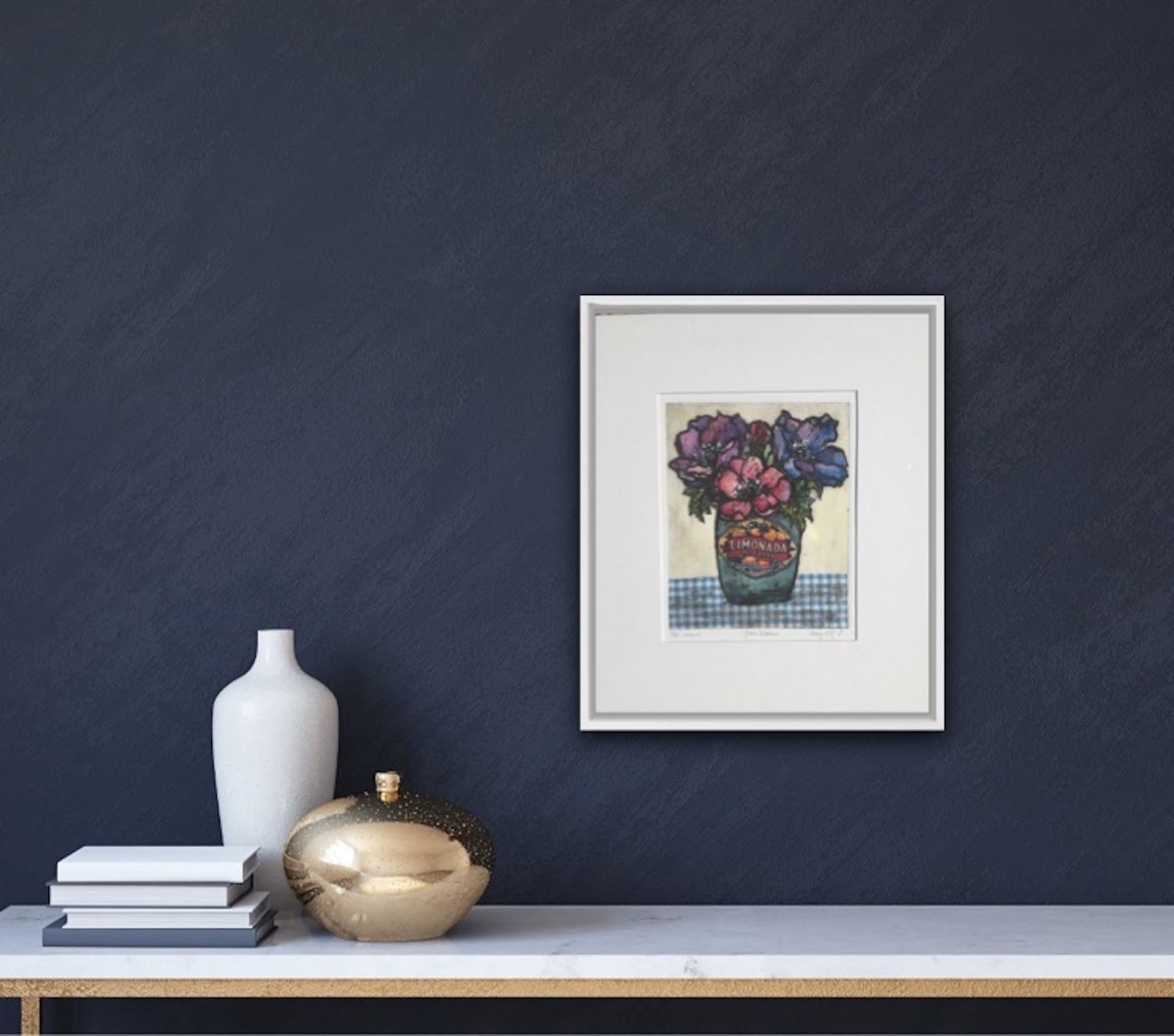 Vicky Oldfield, Fiori freschi, Stampa collografica contemporanea, Arte rifinita a mano in vendita 1