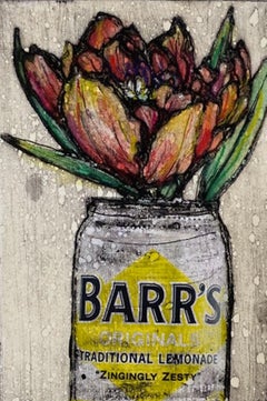 Vicky Oldfield, Tulip in a Tin, Limited Edition Collograph Print, Affordable Art