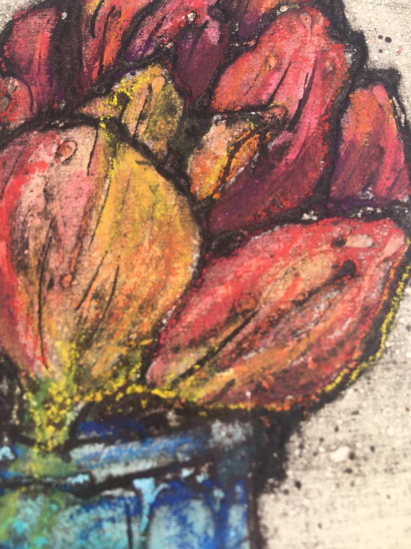 Vicky Oldfield, Tulipe, impression de nature morte en édition limitée, art contemporain en vente 7