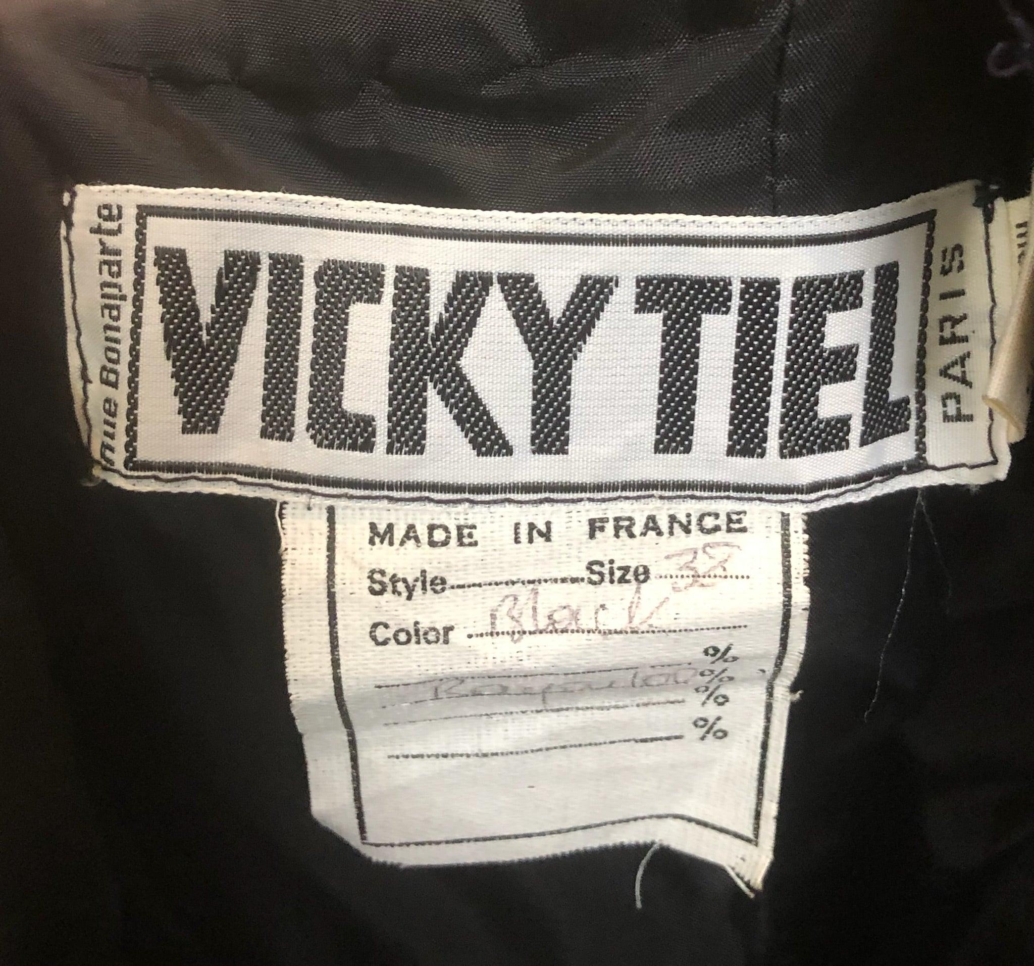 Women's Vicky Tiel Black Jersey Halter Neck Bodycon Cocktail Dress, 1980s For Sale