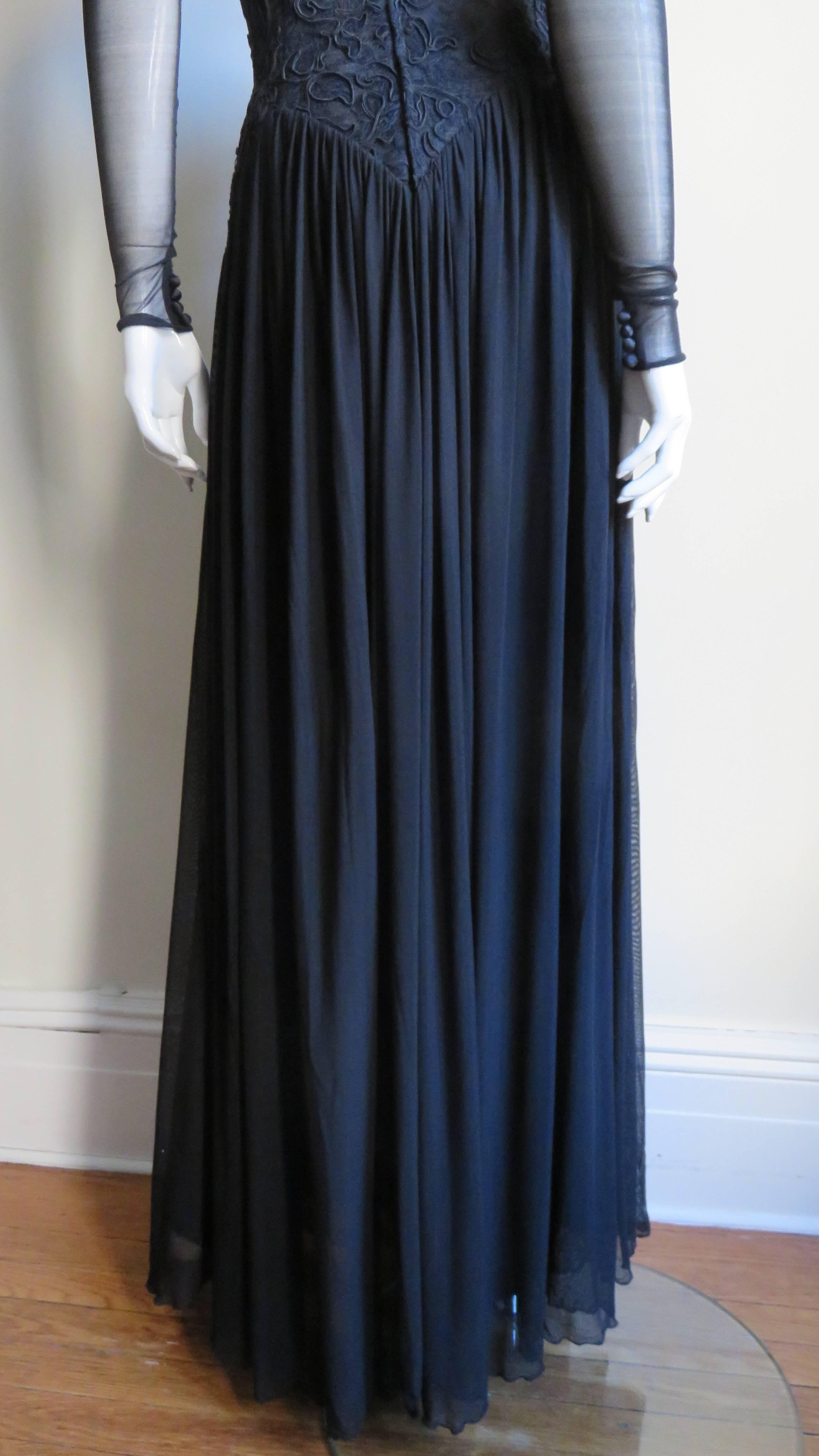 Vicky Tiel Couture Bustier Dress Gown 1980s For Sale 2