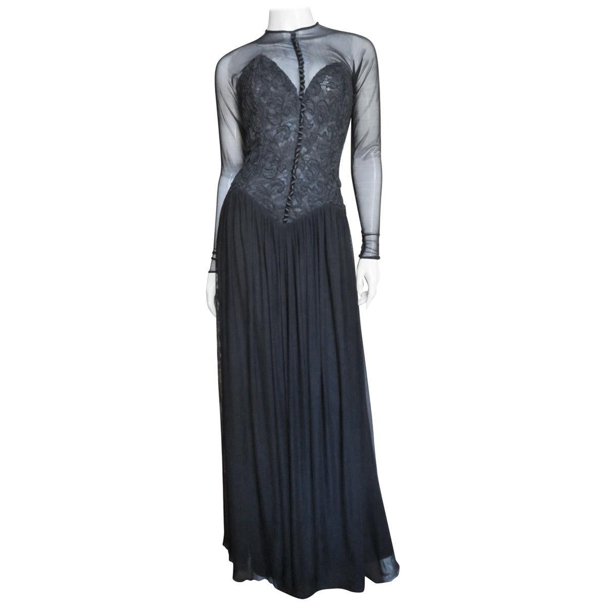 Vicky Tiel Couture Corset Dress Gown 