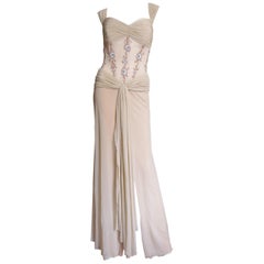Vicky Tiel Couture Corset Gown and Wrap 1990s