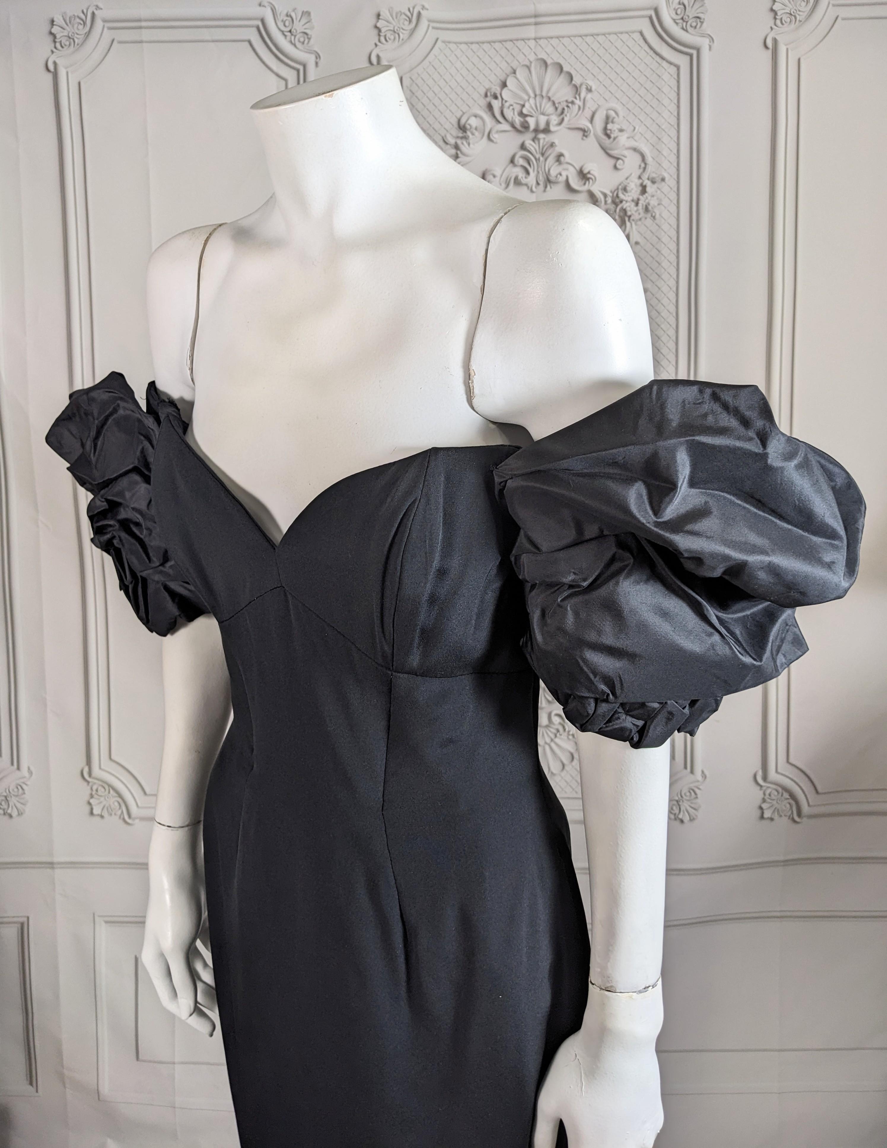 Women's Vicky Tiel, Paris Silk Crepe and Taffeta Strapless Dress For Sale