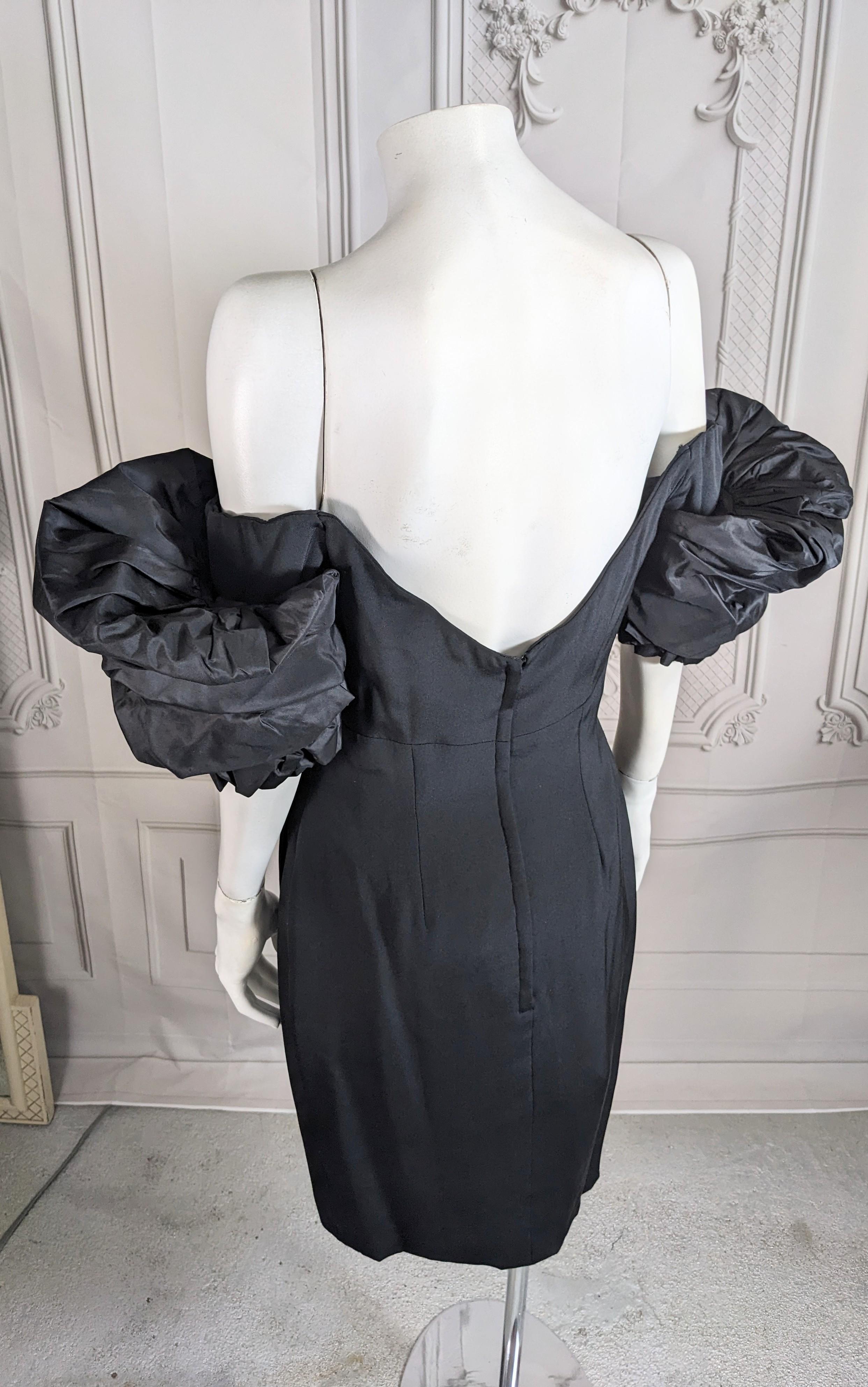 Vicky Tiel, Paris Silk Crepe and Taffeta Strapless Dress For Sale 3