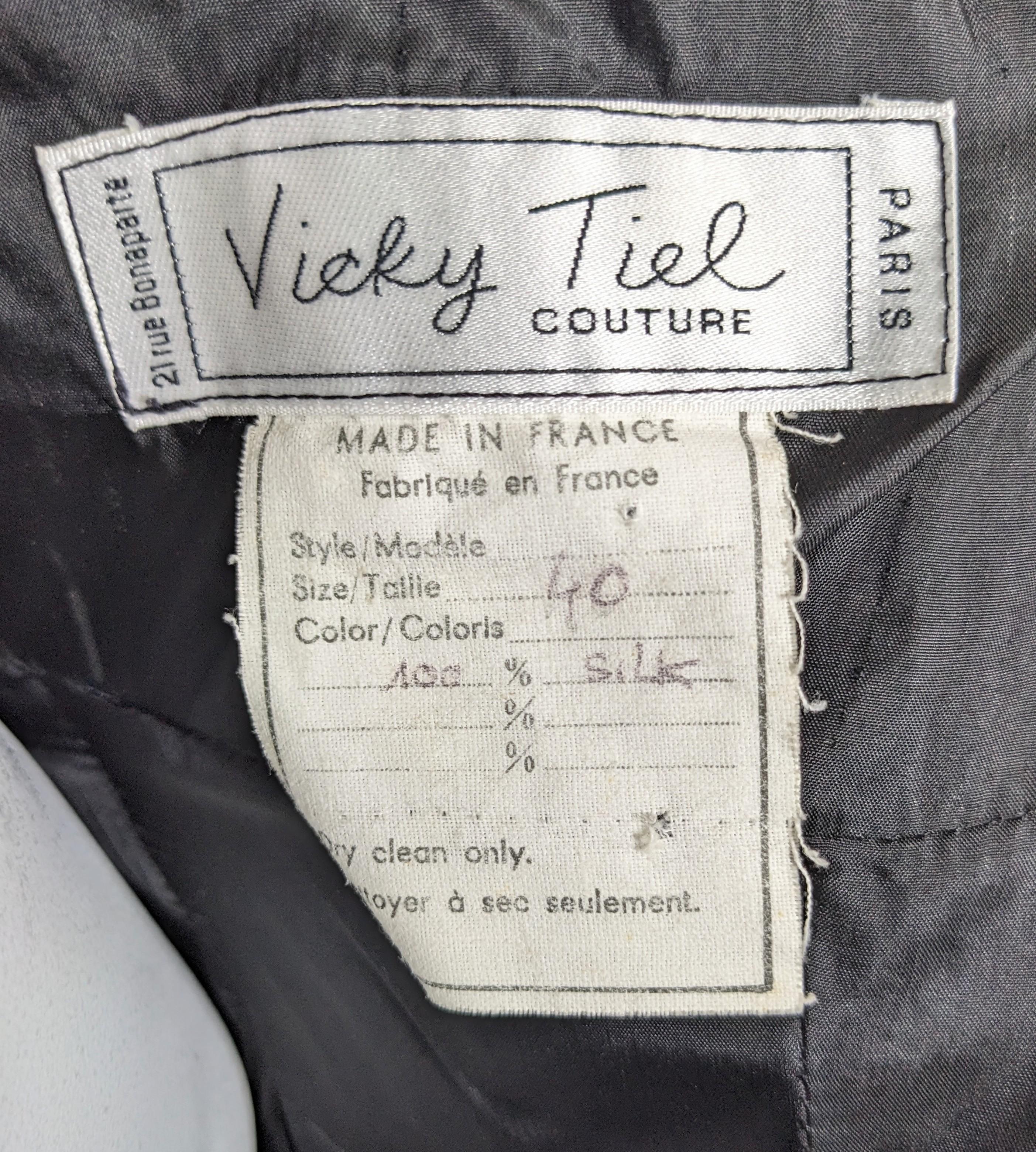 Vicky Tiel, Paris Robe bustier en crêpe de soie et taffetas en vente 4