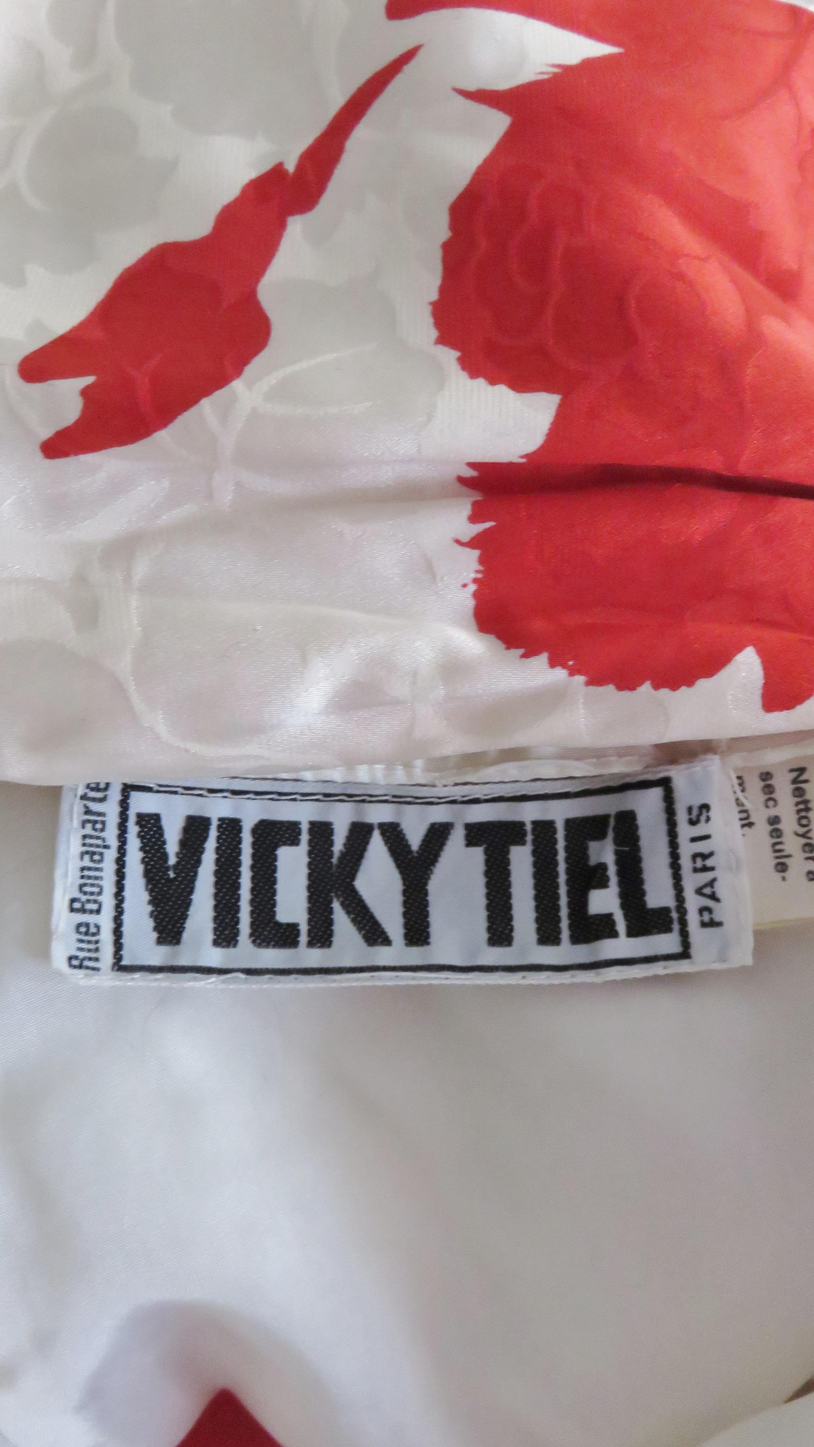 Vicky Tiel Silk Damask Dress 1980s For Sale 9