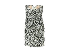 Vicky Tiel White & Robe bustier froncée noire