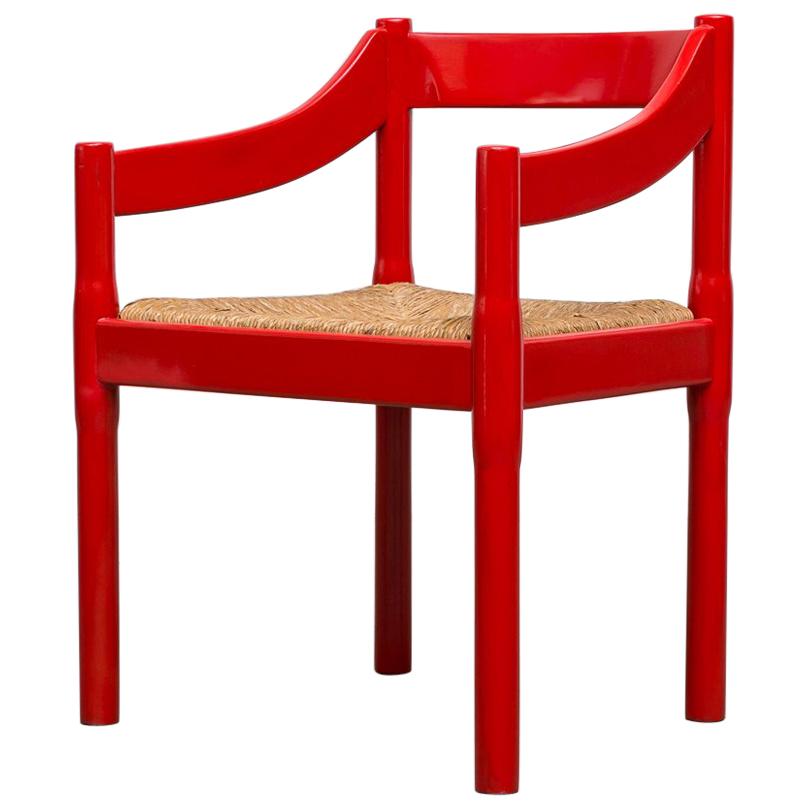 Vico Magestretti 'Carimate' Rush Armchair