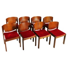 Vico Magistretti 122 Model Chairs for Cassina, 1967
