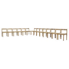 Retro Vico Magistretti 'Carimate' dining chairs produced by Mario Luigi Comi 1960s