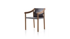 Vico Magistretti 905 Armchair by Cassina, Solid Wood & Cowhide, Italy