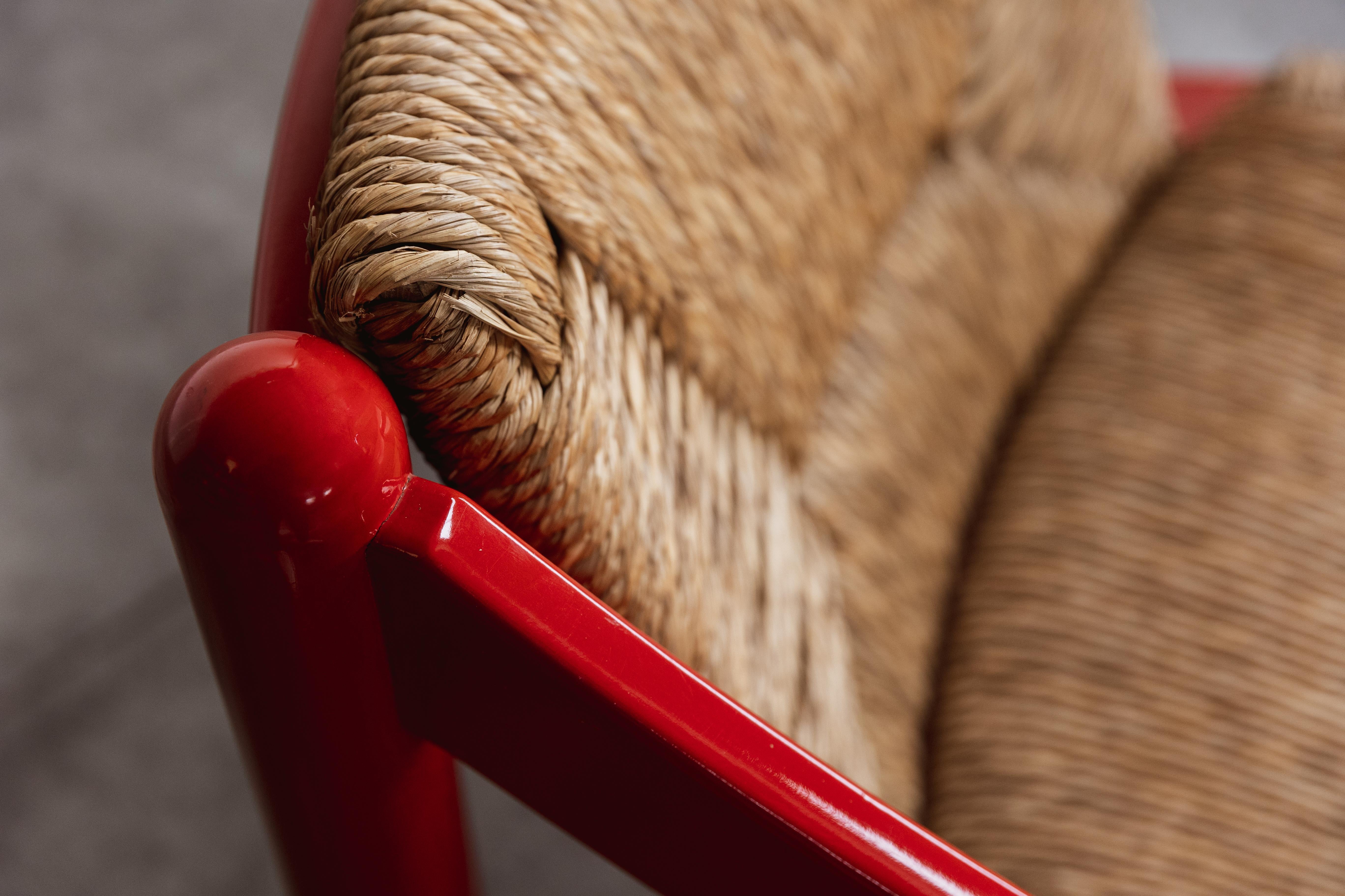 Loungesessel „Carimate“ von Vico Magistretti für Cassina, 930, 1960 (Stroh) im Angebot