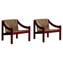Chaises longues Carimate de Vico Magistretti 930 pour Cassina, 1960, lot de 2
