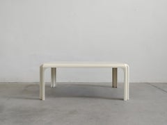 Vico Magistretti Arcadia White Rectangular Coffee Table by Artemide 1970s