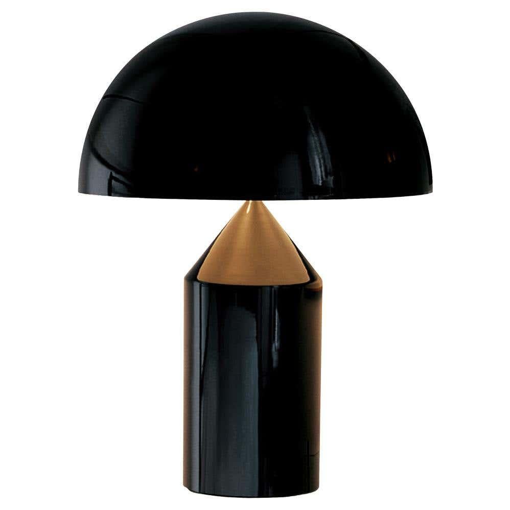 Vico Magistretti 'Atollo' Large Metal Black Table Lamp by Oluce In New Condition For Sale In Barcelona, Barcelona