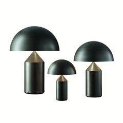 Vico Magistretti 'Atollo' Large Metal Satin Bronze Table Lamp by Oluce