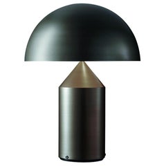 Vico Magistretti 'Atollo' Large Metal Satin Bronze Table Lamp by Oluce