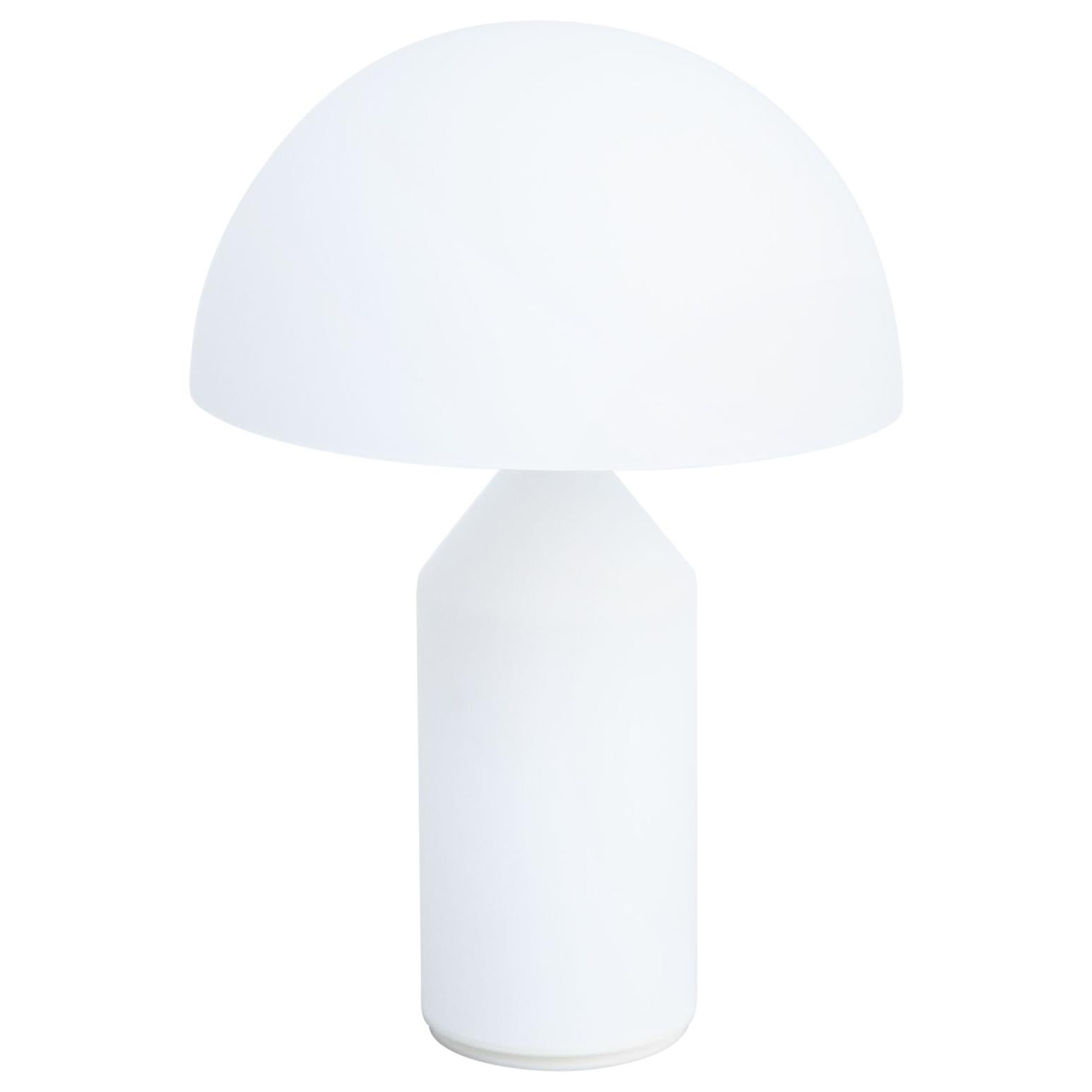 Vico Magistretti 'Atollo' Large Opaline Murano Glass Table Lamp by Oluce