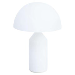 Vico Magistretti 'Atollo' Large Opaline Murano Glass Table Lamp by Oluce