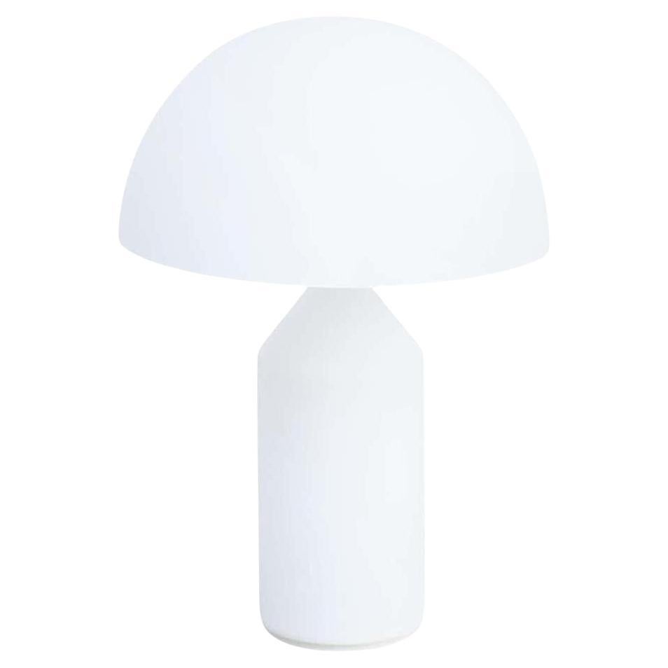 Vico Magistretti 'Atollo' Large Opaline Murano Glass Table Lamp by Oluce For Sale