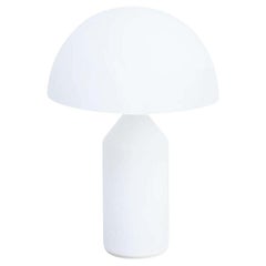 Vico Magistretti 'Atollo' Large Opaline Murano Glass Table Lamp by Oluce
