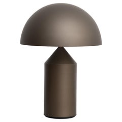 Vico Magistretti 'Atollo' Medium Metal Satin Bronze Table Lamp by Oluce