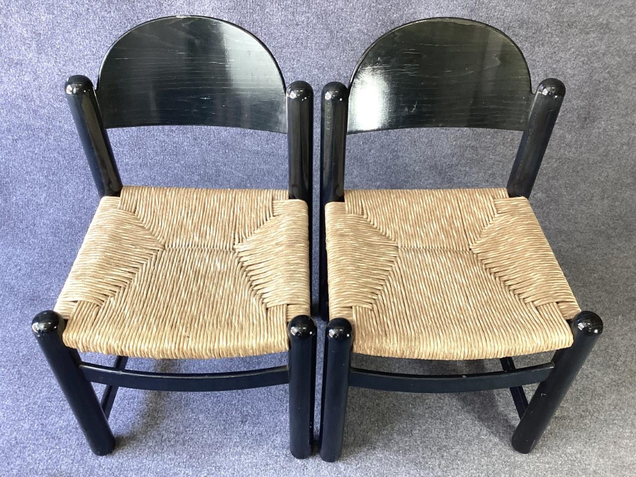 Papercord Vico Magistretti Attributed Vintage Italian Beach Side Chairs Paper Cord Seats