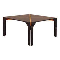 Vico Magistretti Black Lacquered Tema Dining Table for B&B Italia, 1974
