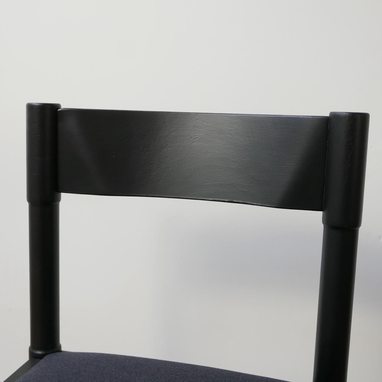 Vico Magistretti Black Midcentury Italian Dining Chairs '6' 1